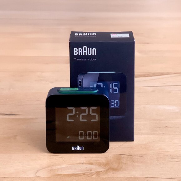 Braun Digital Travel Alarm Clock BNC008BK - Picture 1 of 7